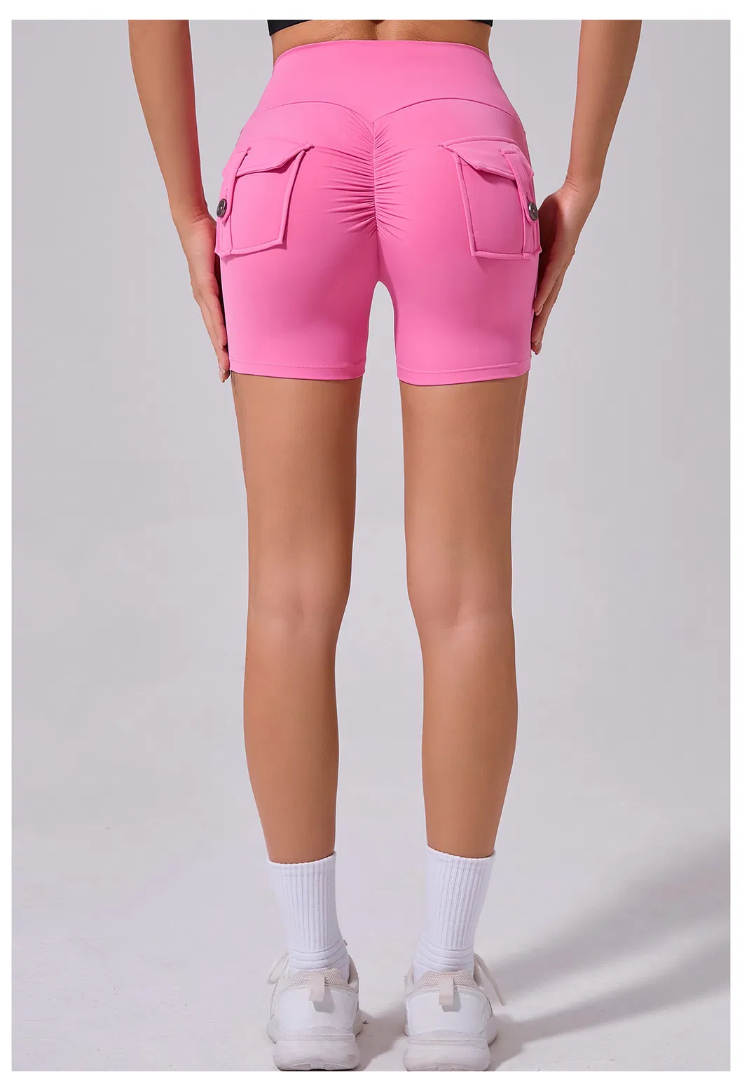 Peach-Shaped Workwear Tight Shorts Design Details