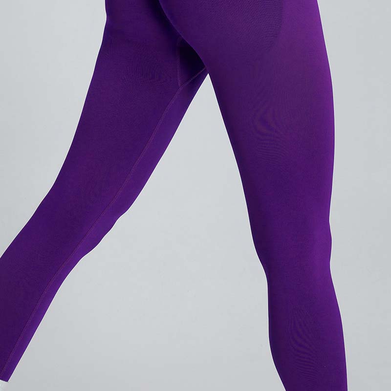 Seamless High-Waisted Yoga Pants with Contrast Binding Slim-Fit Workout Leggings for Running &amp; Training
