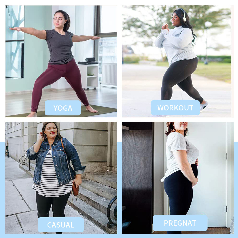 High-Waist Plus Size Yoga Leggings 1XL-5XL Ultra-Stretch Gym Tights for Women