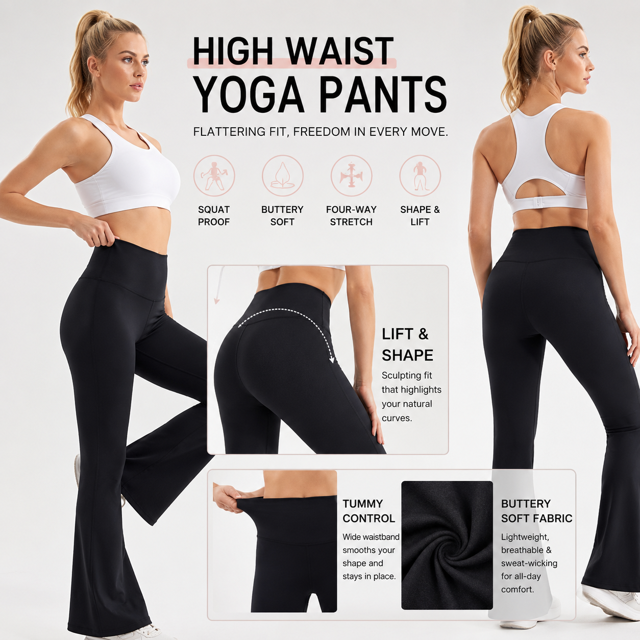Workout Yoga Pants Breathable Shaping Plus Size High Hip-Lifting Pilates Slimming Figure-Hugging Nude Feel Sweat-Wicking