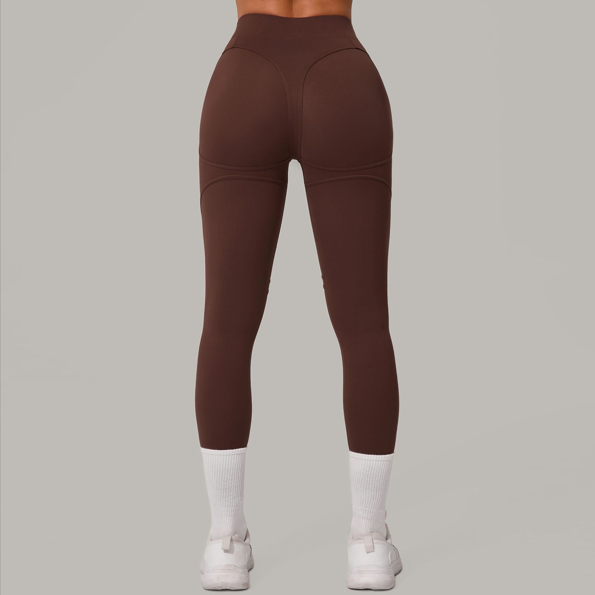 High Quality Women's High Waist Brushed Push up Yoga Pants Tummy Control Squat Proof Sports Tights Workout Leggings for Gym