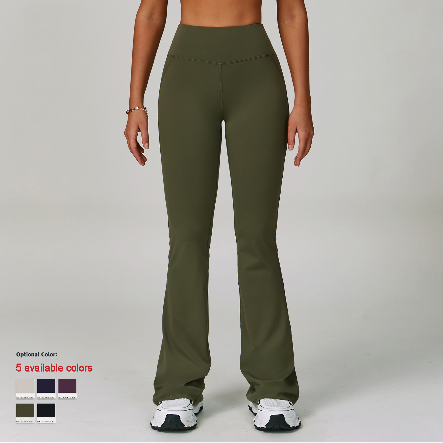 Women Sports Wear Petite Clothing High Waisted Peachy Hips Yoga Tights Gym Flared Fitness Workout Leggings for Women