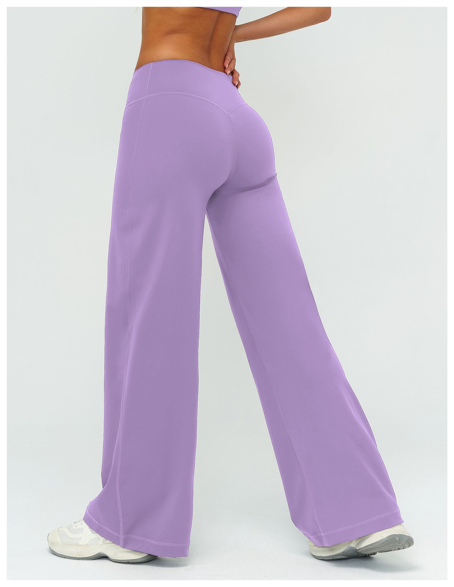 Yoga Straight Pants Soft Fabric Mid Waist Leggings