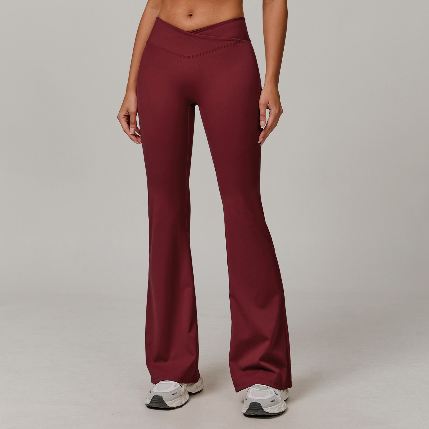 Women's Yoga Pants Bootcut Workout Leggings Flare Casual Lounge Pants With Pockets High Waist And Tummy Control Flare Leggings