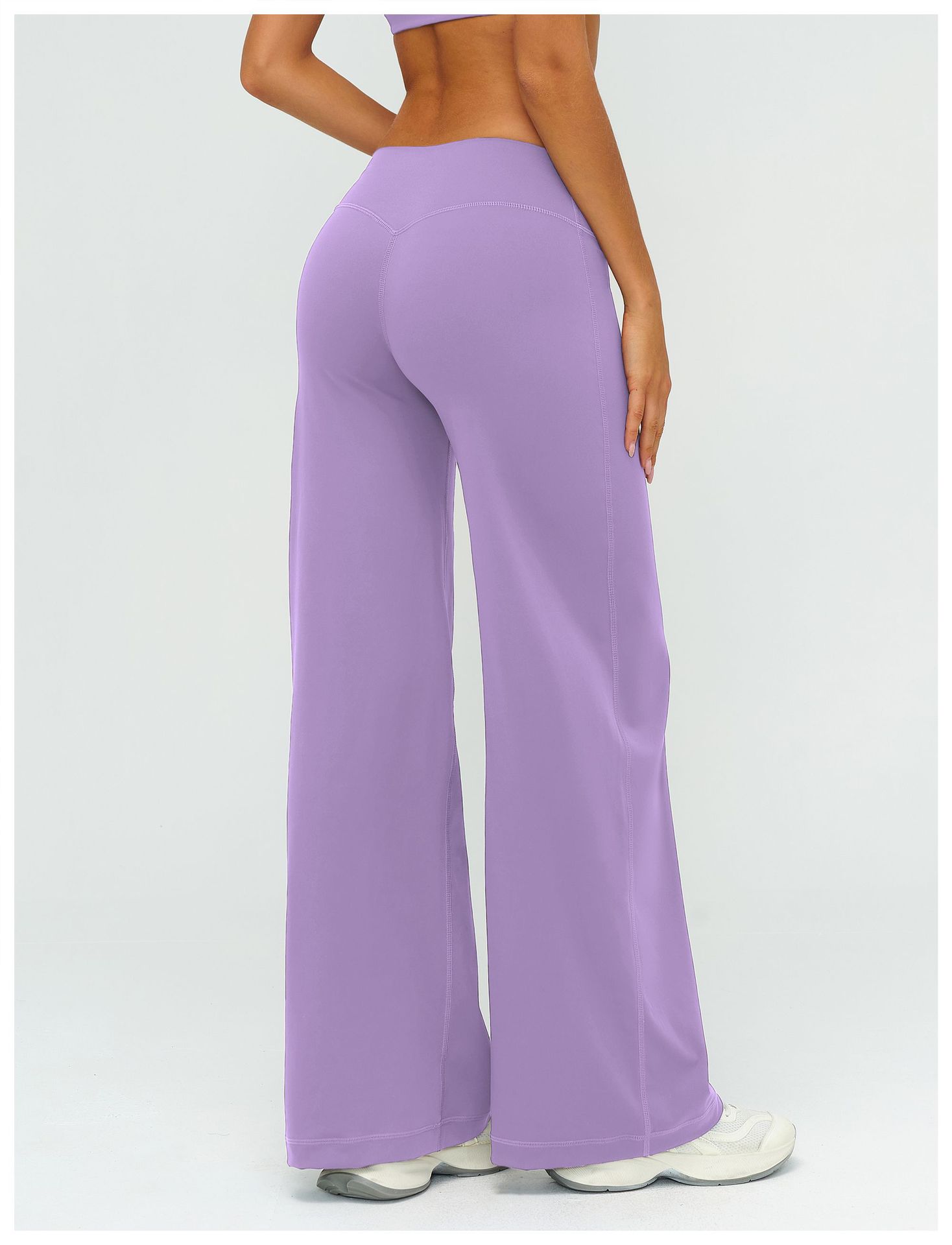 Yoga Straight Pants Soft Fabric Mid Waist Leggings