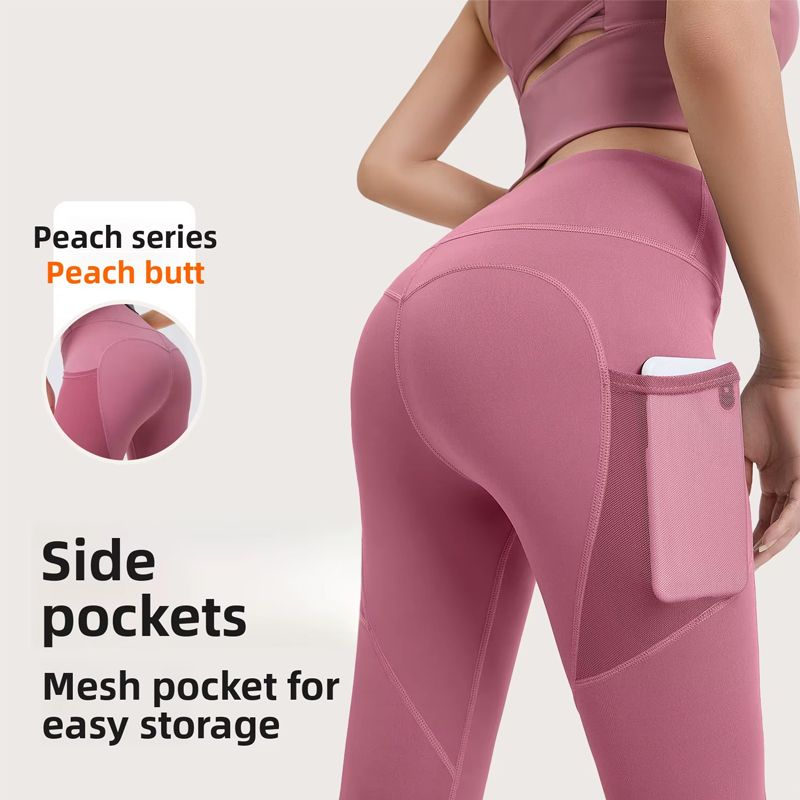Premium Quality Breathable Tummy Control Butt Lift Yoga Pants With Pocket Women Athletic Wear High Waist Sports Yoga Legging