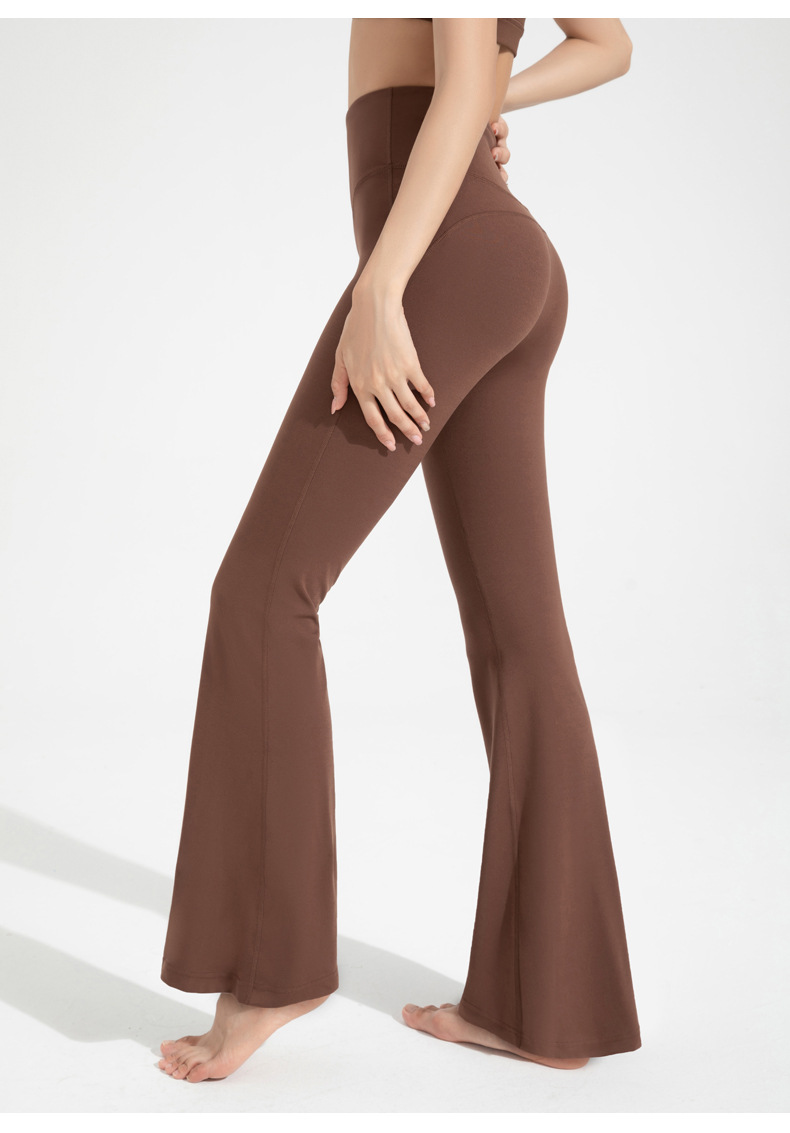 Women's High Waist Flare Yoga Pants, Antibacterial 4-Way Stretch Butt Lifting Workout Leggings