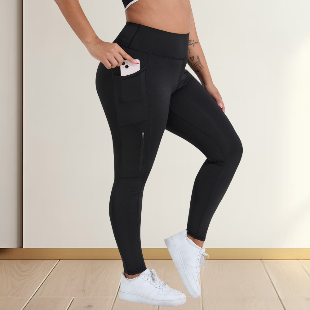 Plus Size Yoga Leggings With Zipper Pockets Activewear Women Gym Clothes Workout Sports Legging Gym Leggings Yoga Pants
