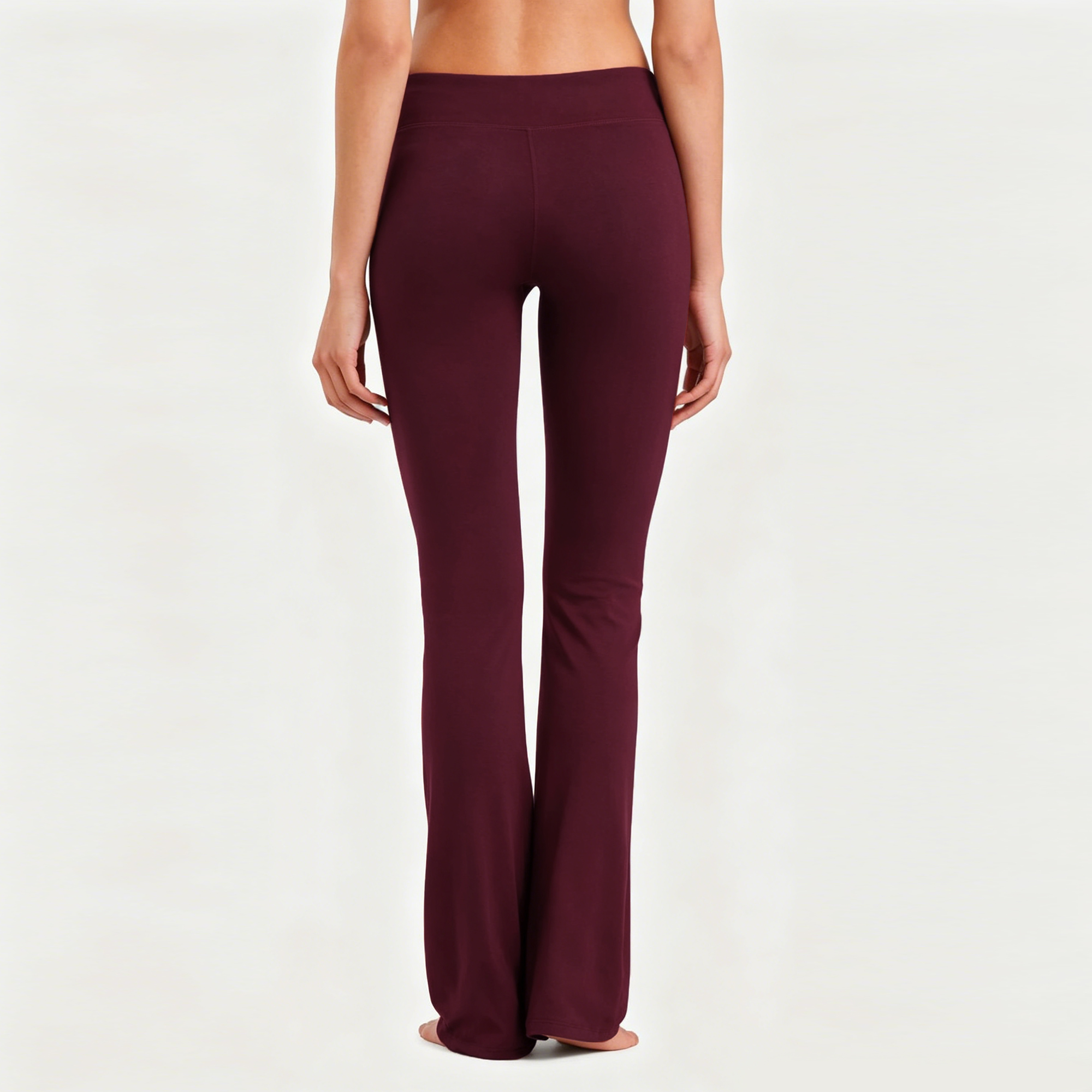 Bamboo Cotton Flare Yoga Pants Women Wide Leg Bootcut High Waisted Leggings Soft Stretch Workout Trousers