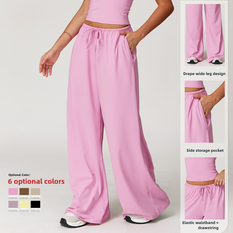 SHINBENE 30" Womens Yoga Sweatpants Wide Leg High Waisted Lounge Pajamas Pants Comfy Workout Loose Pants with Pockets