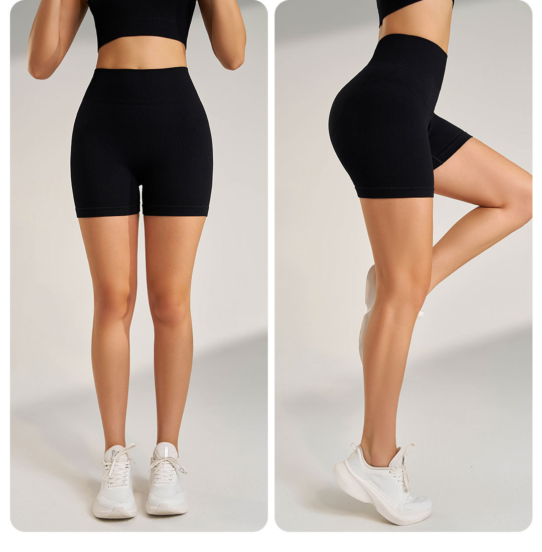 High Waist Women's Sexy Booty Push Sport Yoga Shorts Seamless Spandex Gym Leggings for Running &amp; Cycling Fitness Exercise Short