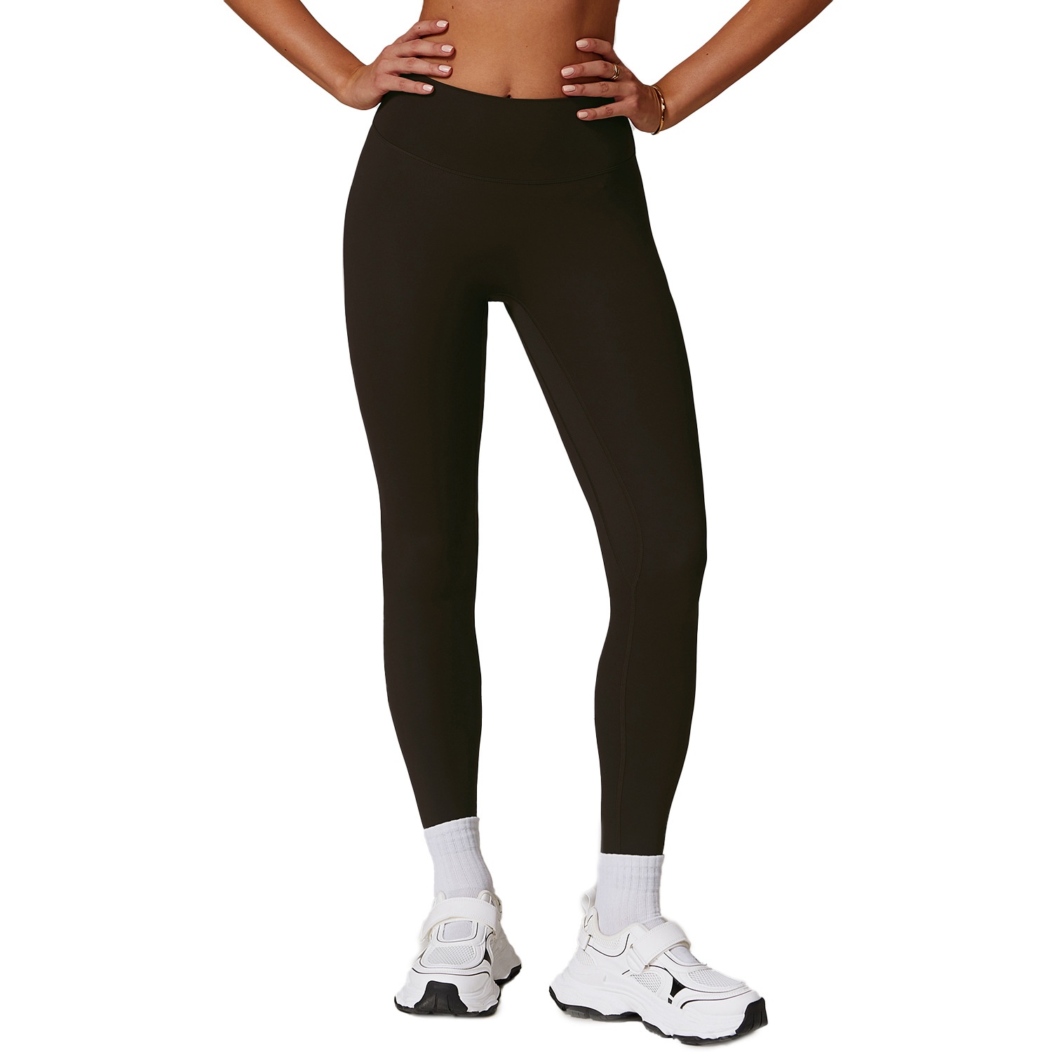 Women Quick-Dry High Waist Fitness Pants Solid Hip Lift Yoga Pants Scrunch Butt High Stretch Running Leggings