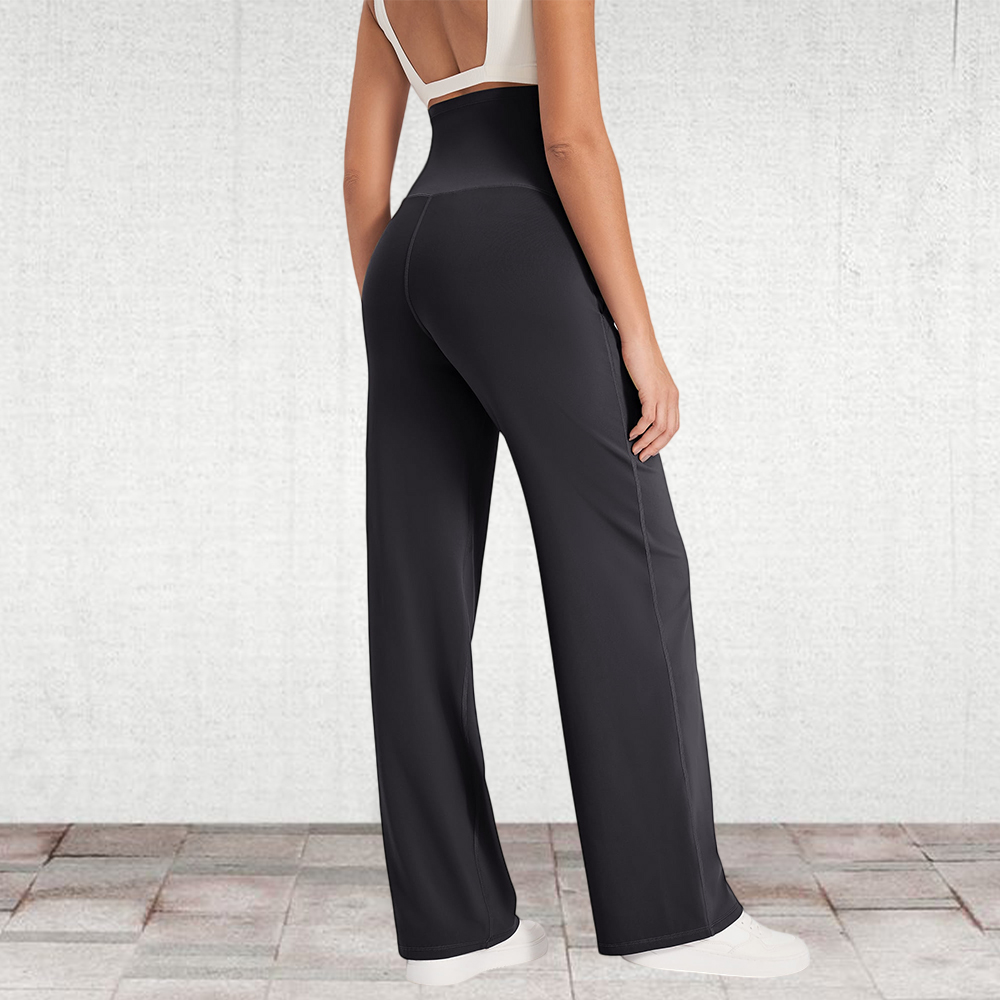 Maternity Clothes Pregnant Women Soft Straight Leg Yoga Pants Super High Waist Maternity Yoga Pants Breathable Gym Clothes
