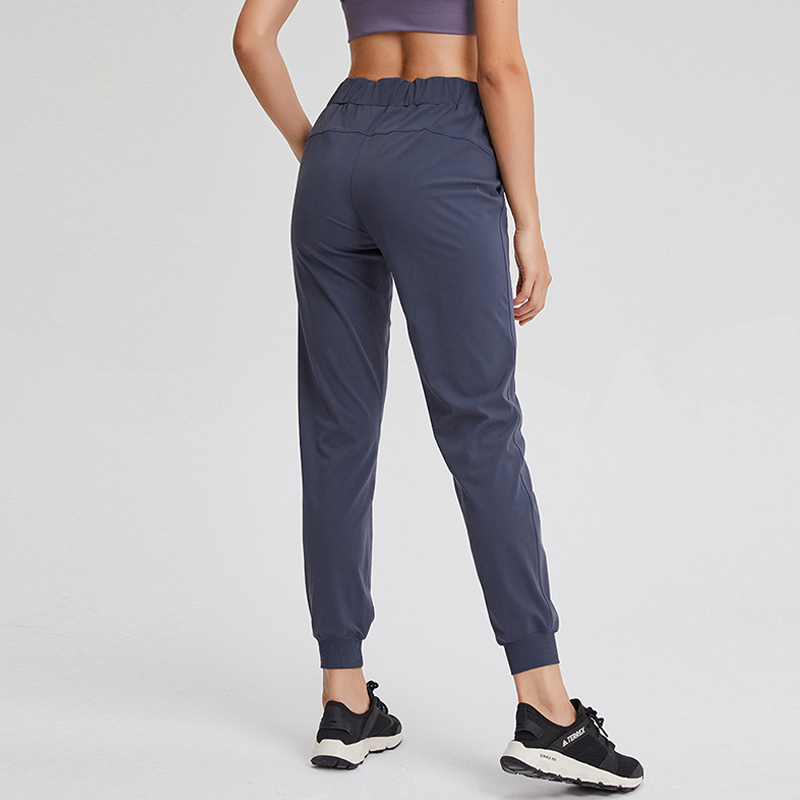 Yoga Pants With Pockets High Waist Lace up Loose Casual Running Fitness Sport Leggings for Women