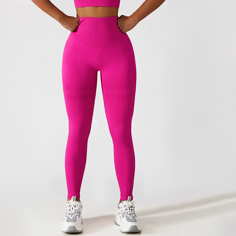 Seamless Knit Sports Yoga Pants Fitness High-waisted Peach Hip Lift Yoga Pants