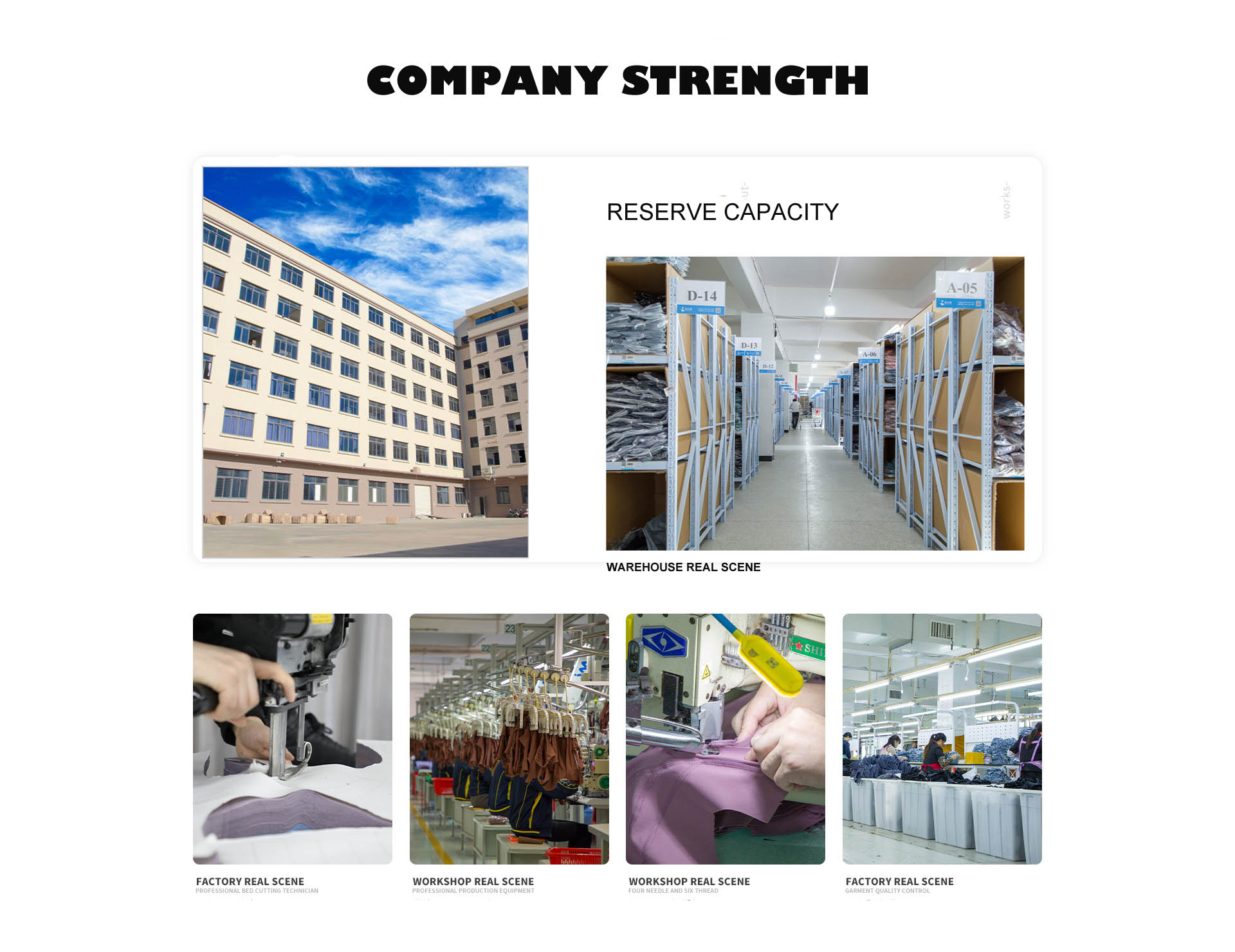 Company strength showing manufacturing capability