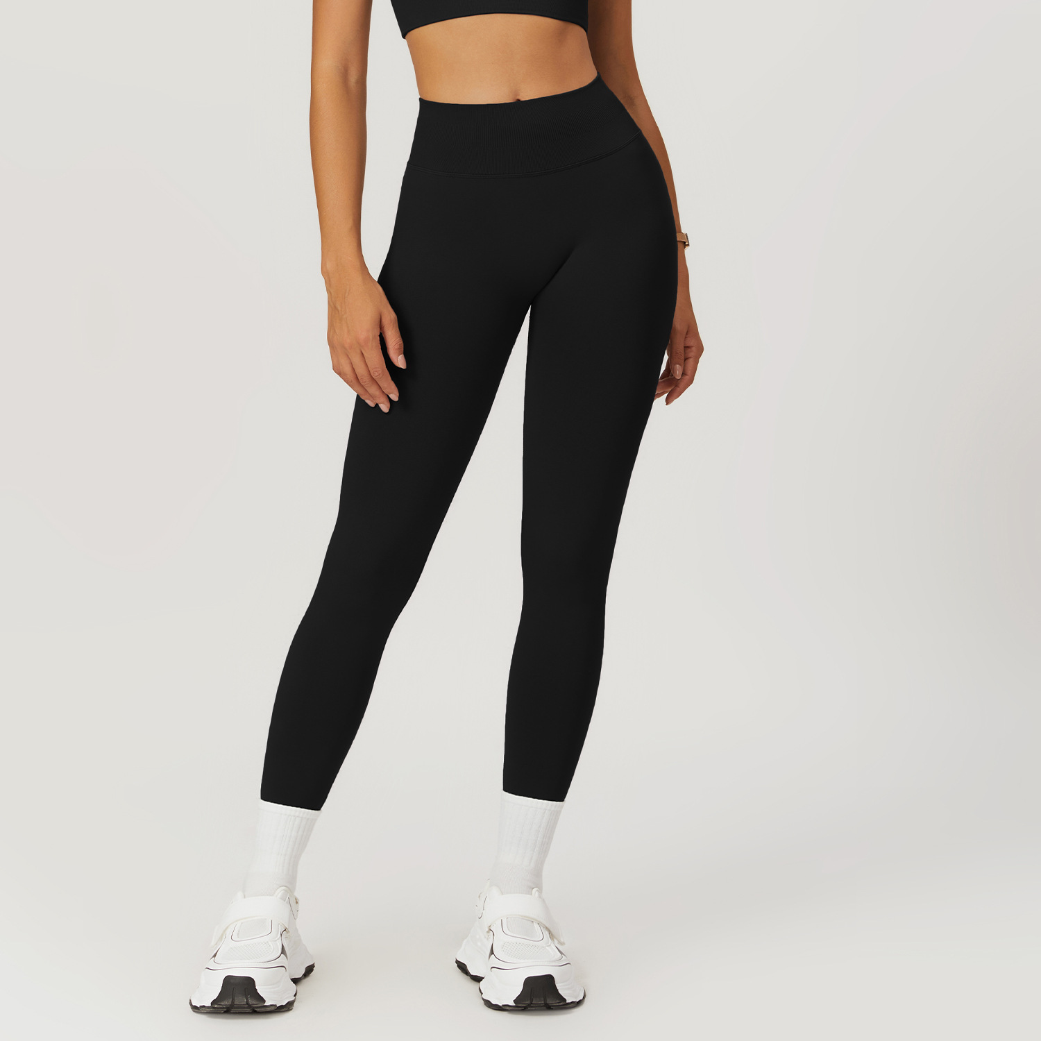High Quality Seamless Tummy Control Yoga Pants for Women Spandex/Nylon Solid Color Gym Fitness For Outdoor Running Leggings