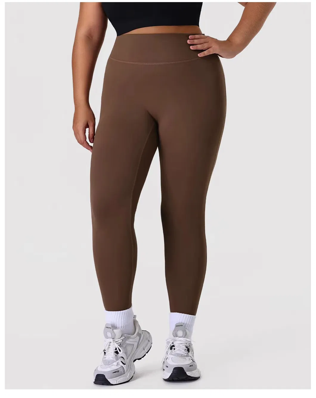 High-Waisted Butt-Lifting Seamless Solid Yoga Pants Women Breathable Plus Size Outdoor Tights Four-Way Stretch Quick-Dry Running Pants