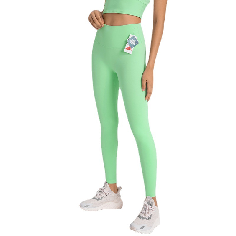 Women Leggine Sport High Waist Running Pants Nylon 66 Durable Yoga Exercise Tights Custom Logo Compression Leggings