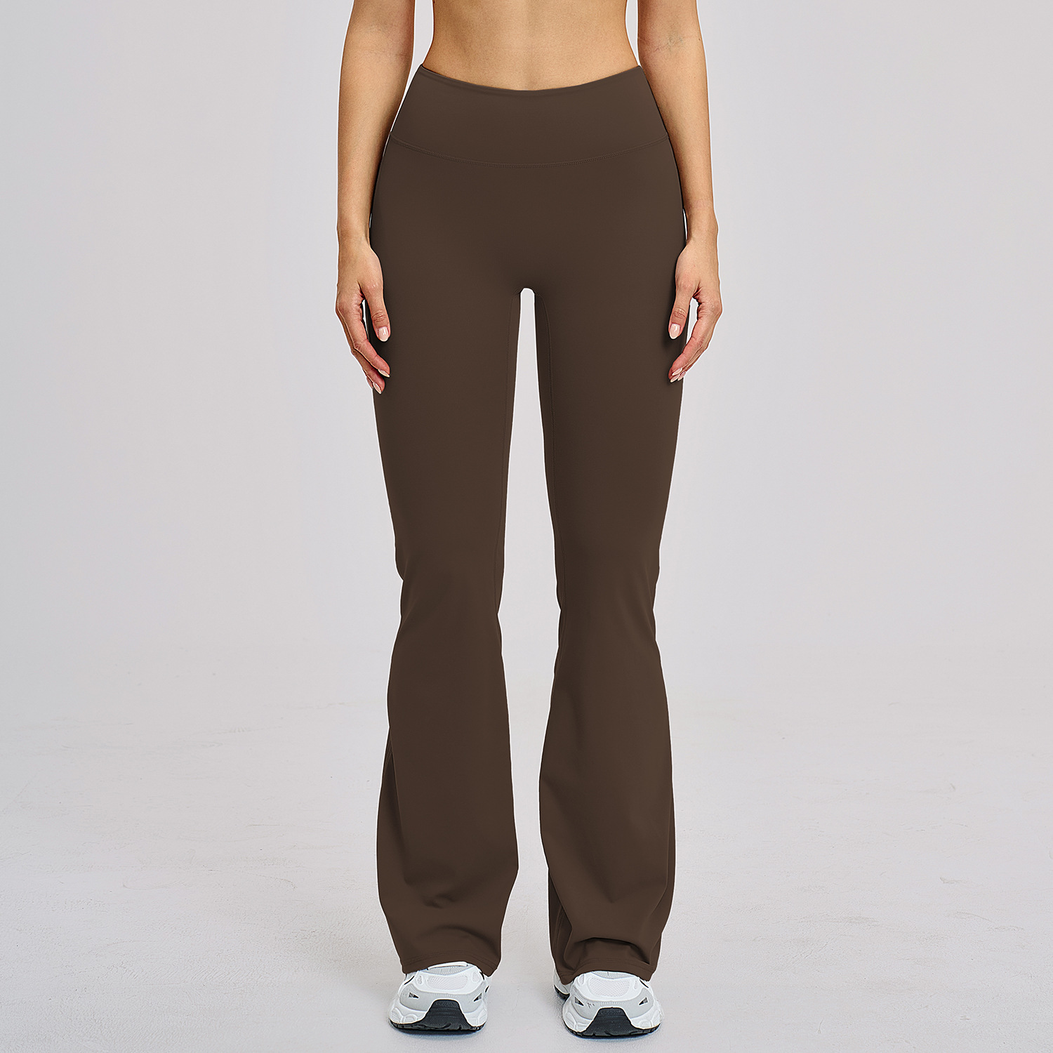 Petite Women's High Waist Full Length Spandex Yoga Leggings Breathable Seamless Compression Elastic Waist Gym Wear 300g