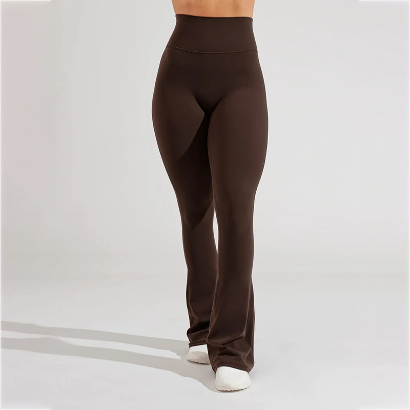 Custom Yoga Pants Plus Size Buttery Soft Scrunch Butt High Waist Wide Leg Polyester Spandex Workout Fitness Flare Yoga Leggings