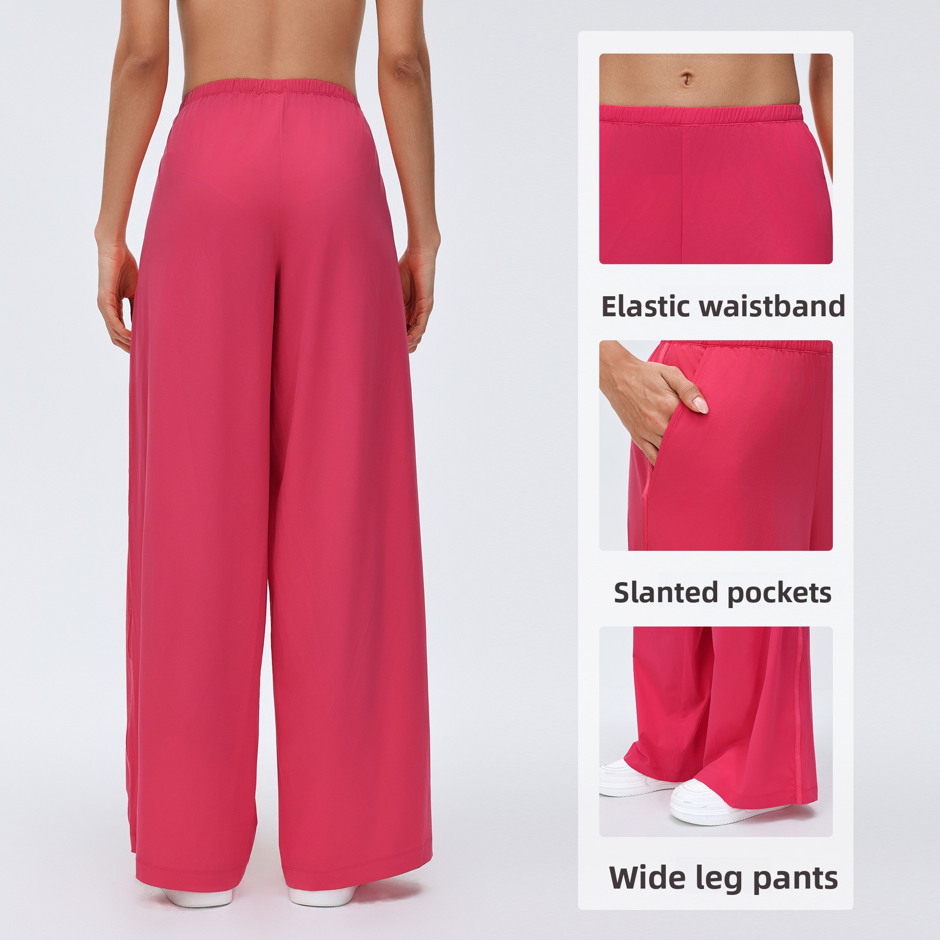 Spring New Breathable High Waist Loose Dape Casual Pants Lazy All-match Wide Leg Dance Yoga Sports Pants Women