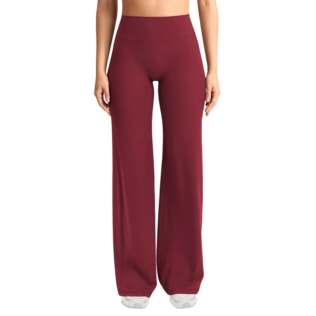 Running High Elastic Solid Full Length Yoga Pants Straight Workwear Pockets Quick-drying Breathable Hip-lifting Sports