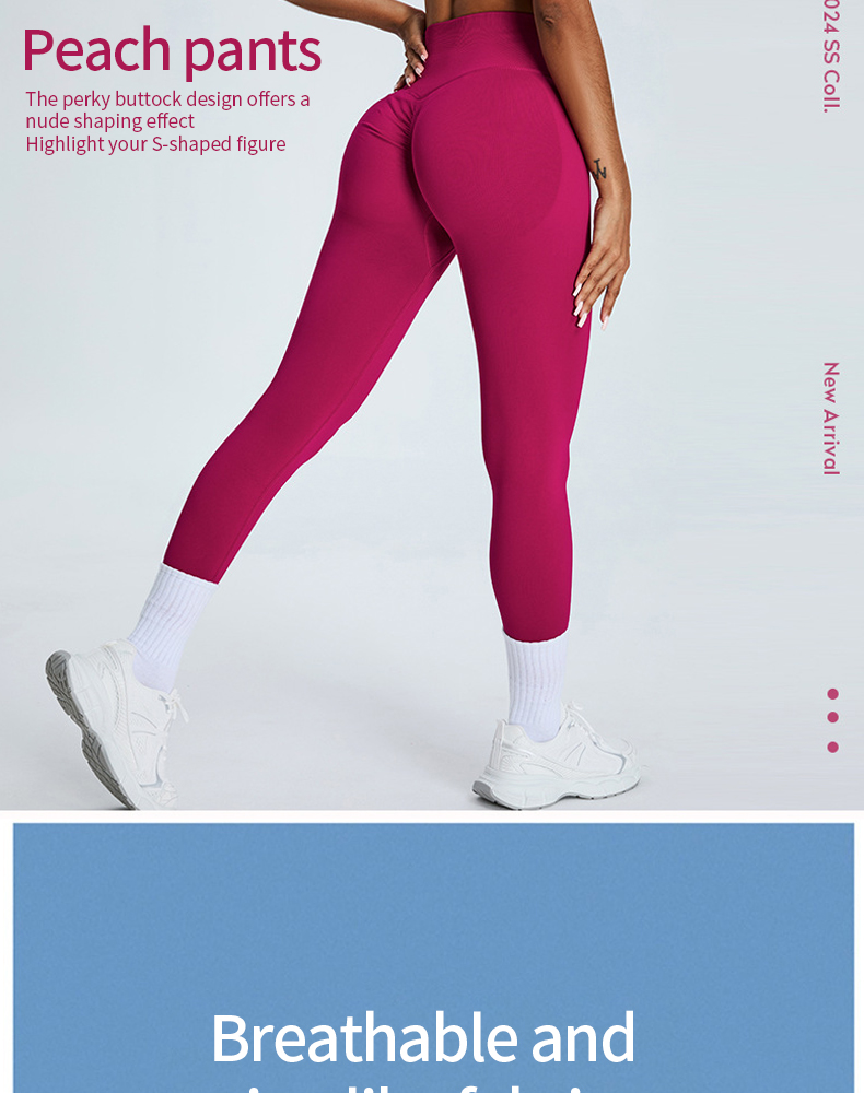 Seamless High-Waisted Yoga Pants with Contrast Binding Slim-Fit Workout Leggings for Running & Training
