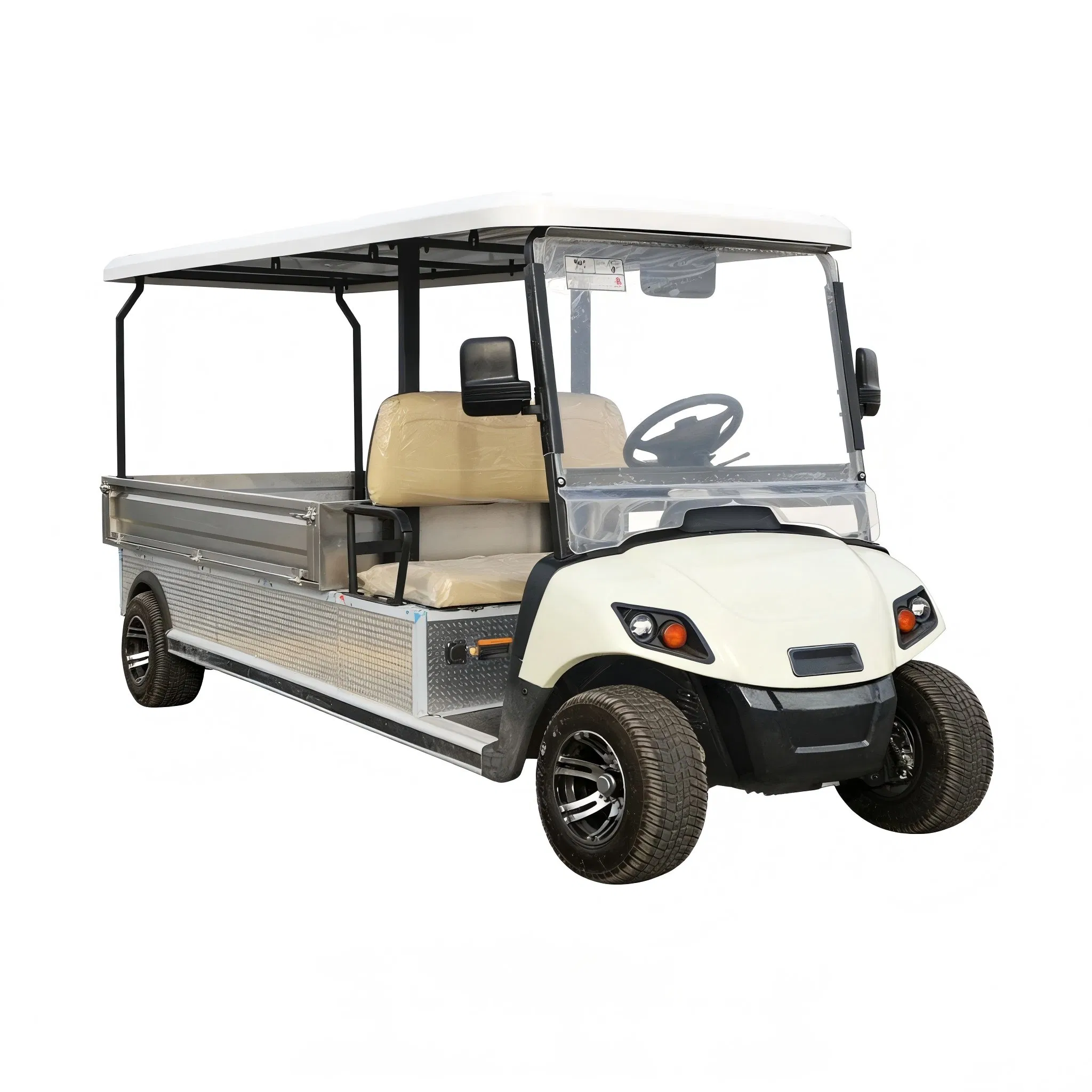 Electric Golf Cart Flatbed Truck with 304 Stainless Steel Cargo Box