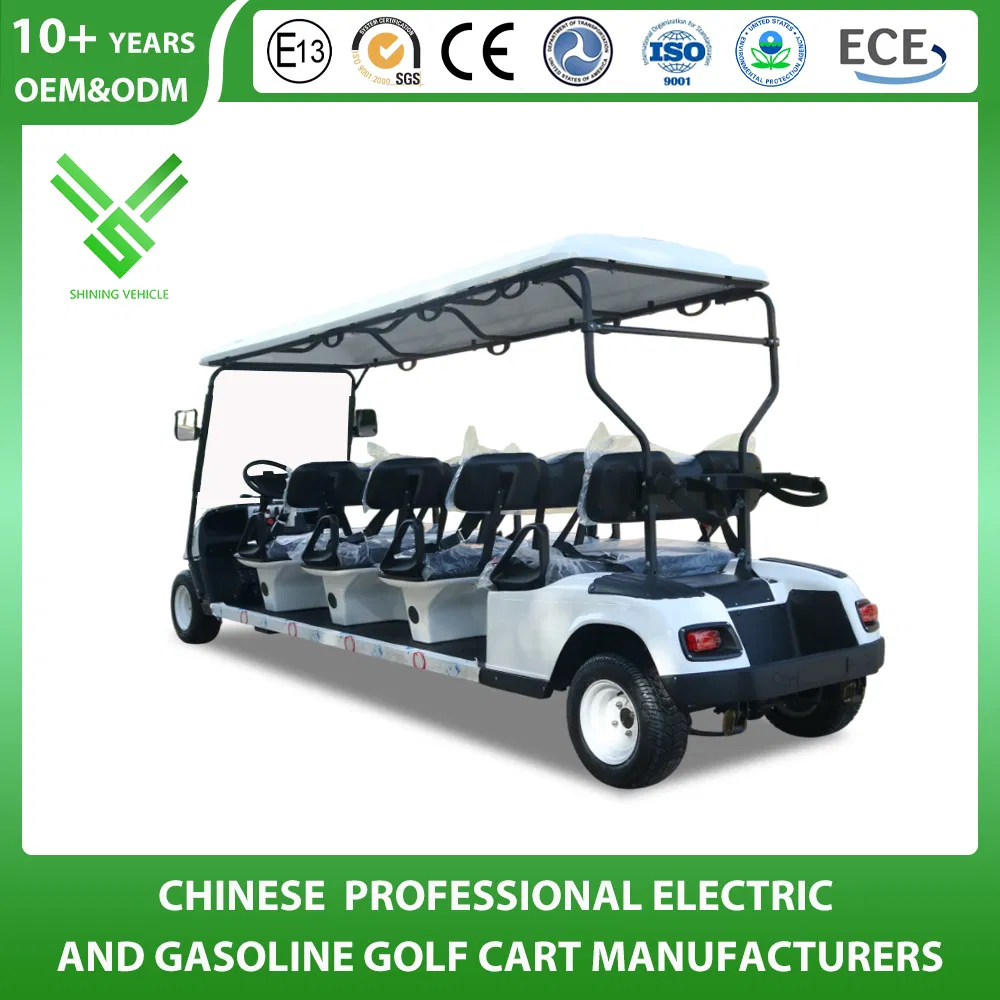 Resort Hospital OEM Utility Matte Black 8 Person Electric Vehicle Lifted Golf Carts