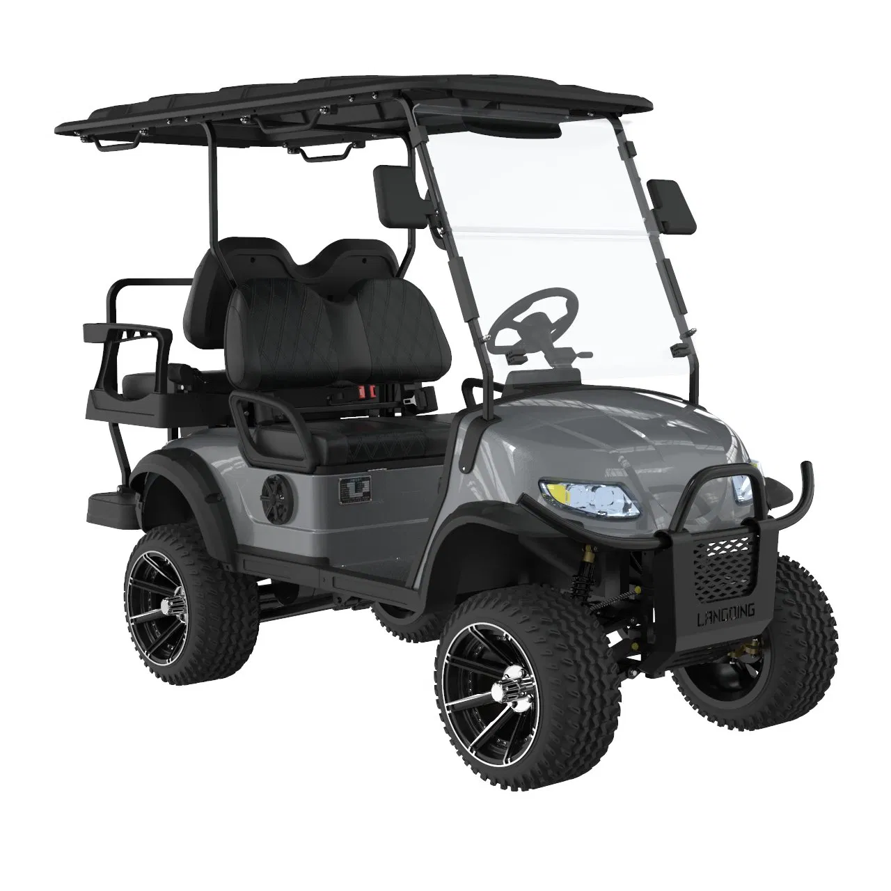 Custom 4 Seater Solar Power Lithium Batteries Folding Golf Carts Electric Golf Cart