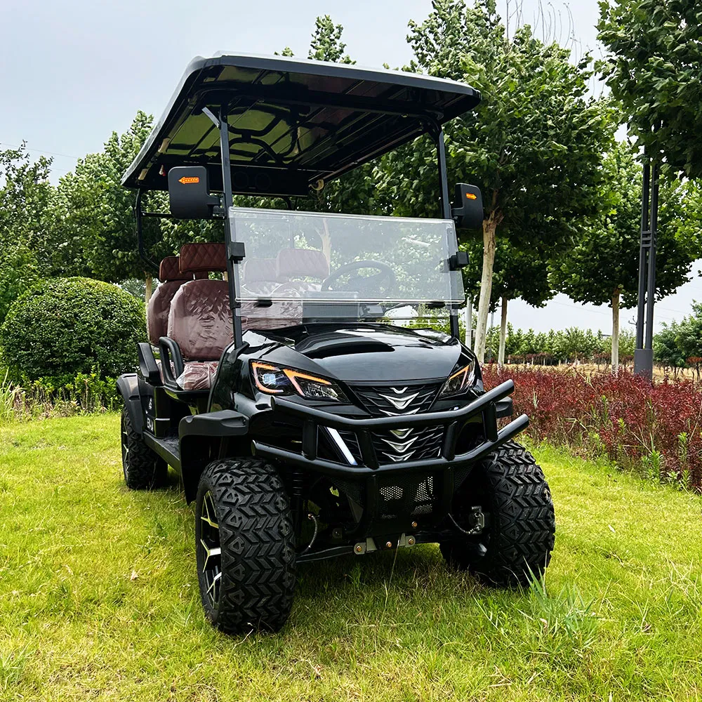 Four-Seater Electric Golf Cart for Resort and Leisure Use with Long-Lasting Battery