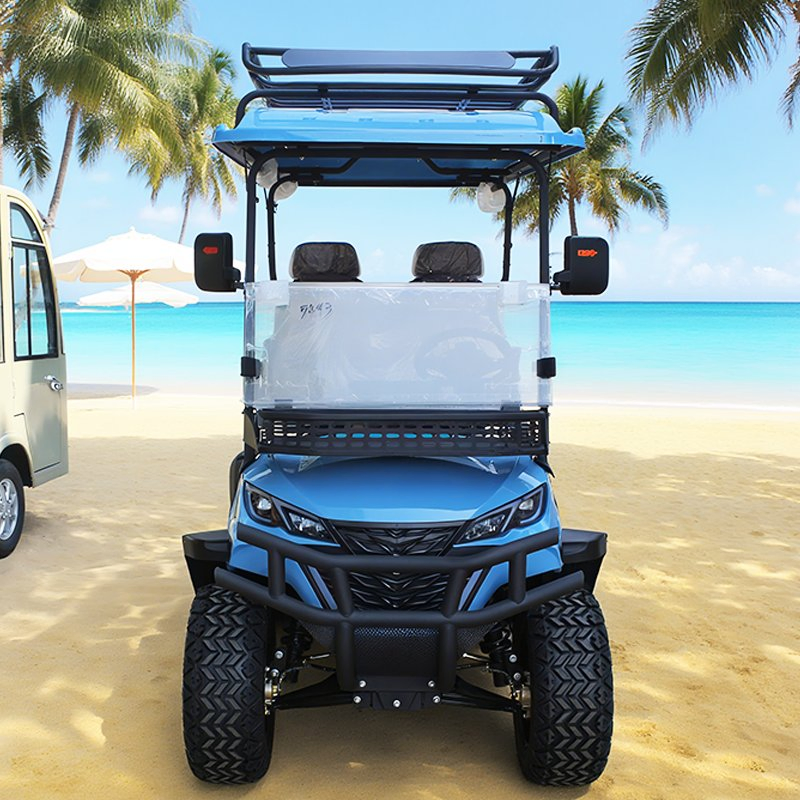 4 Seater Folding Battery Electric Golf Cart Rough Terrain 2+2 Seats off Road Golf Cart