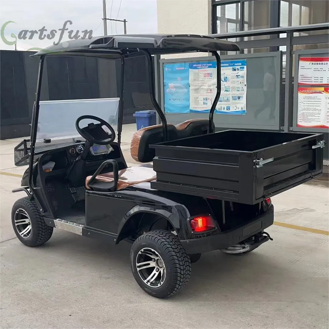 Lithium Battery 72 V with Cargo Bed 2 Seats Utility Golf Cart with Rear Cargo Box