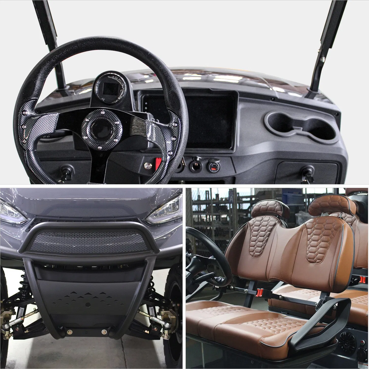 Multifunctional Resort 6 Person Electric Sightseeing Golf Cart