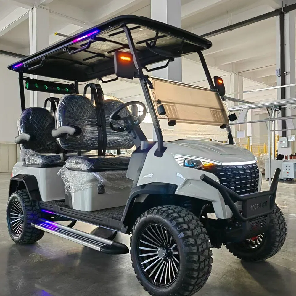 The Super Luxury Low Price Good Quality Easy Folding 6 Seater Lifted Golf Cart Electric and Lithium Battery Available