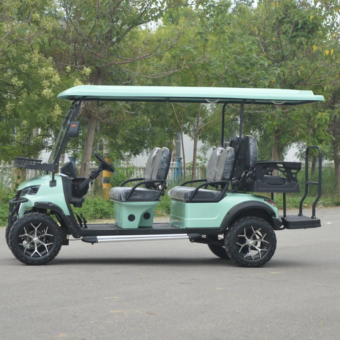 72V Battery 4+2 Golf Buggy 6 Seater Electric Golf Shuttle Cart