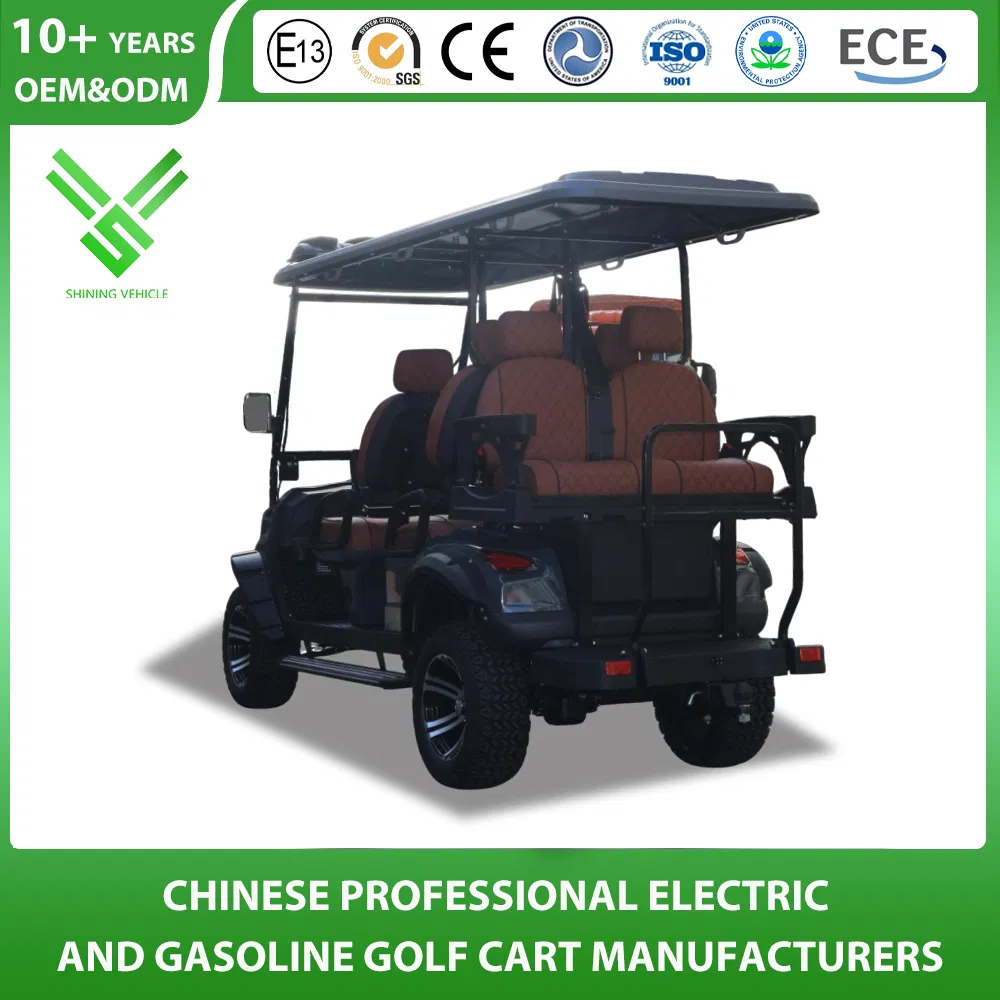 4+2 Seat/Seater 6 Passenger 5kw AC Motor 48V Hunting Offroad Lsv Mini Car Electric Golf Cart Wholesale with CE/DOT Certificated