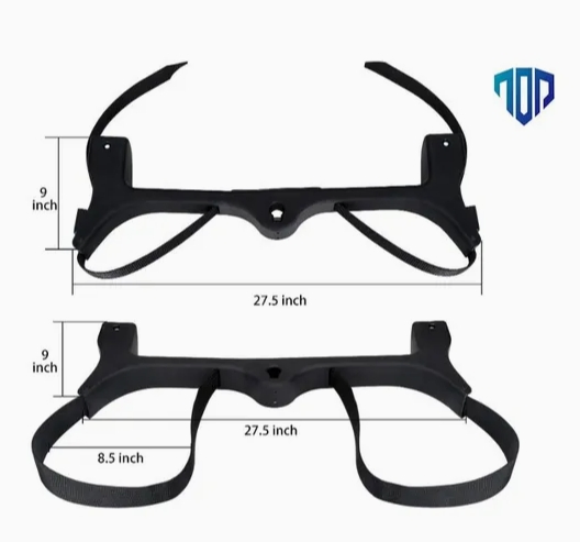 Golf Bag Holder Bracket 102504001 - Fits 2004+ Club Car Precedent Gas &amp; Electric Golf Cart Parts (Rear Seat Mount, Black)