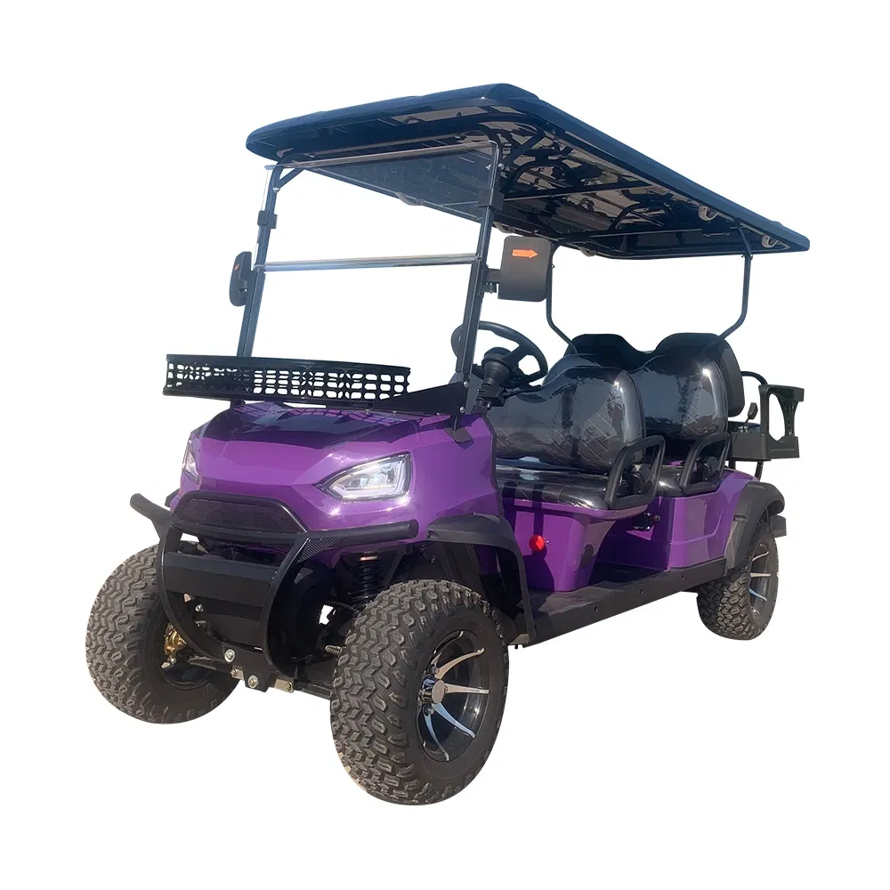 New Energy Lithium Battery Gasoline Hunting Buggies 4/6 Seater Utility Trolley Golf Course Golf Hunting AC Motor Wheel Electric Tourist Sightseeing Golf Cart