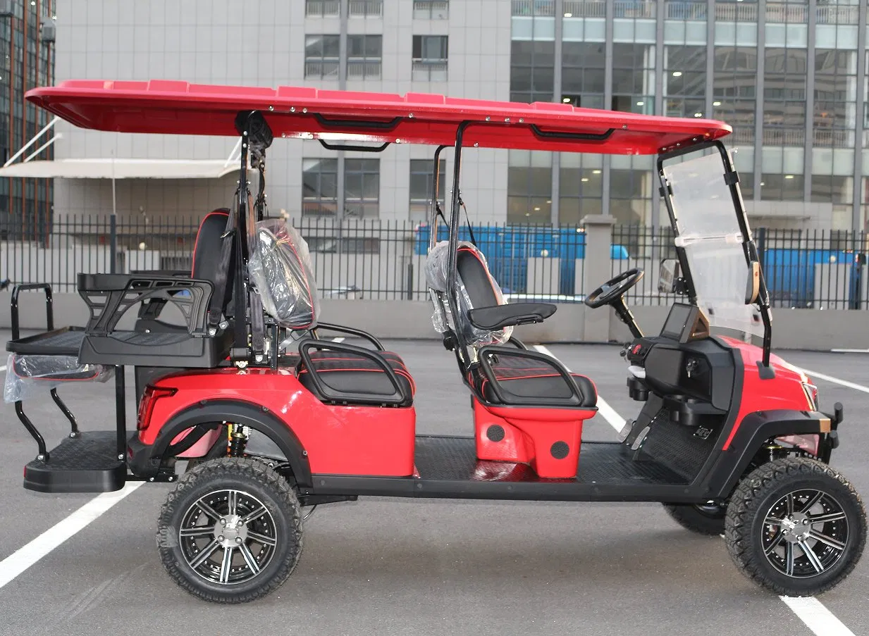 Lvzo Brand 4-Passenger Red Golf Cart (Off-Road) for Resorts