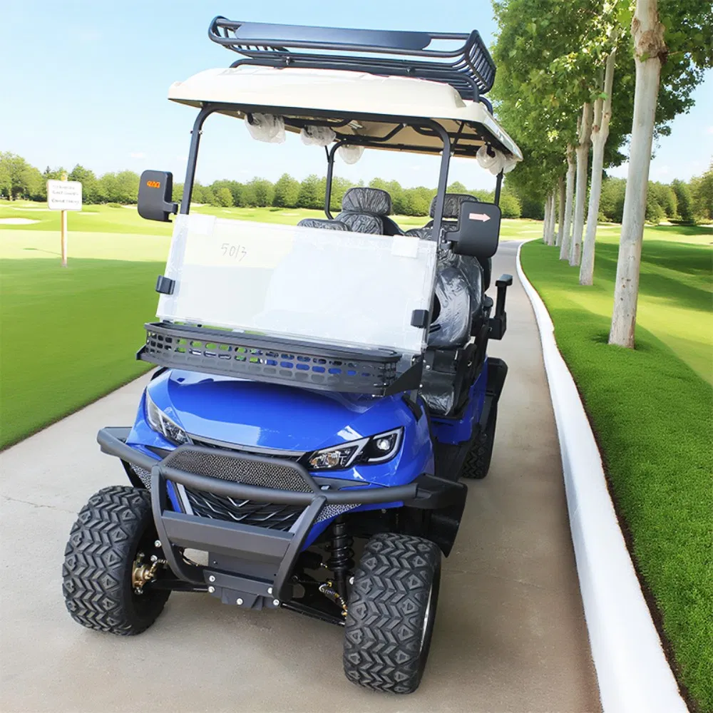 2025 New Design Black Golf Carts Electric Battery 6 Seater off Road Buggy Golf Car Gas Power Accept Customize