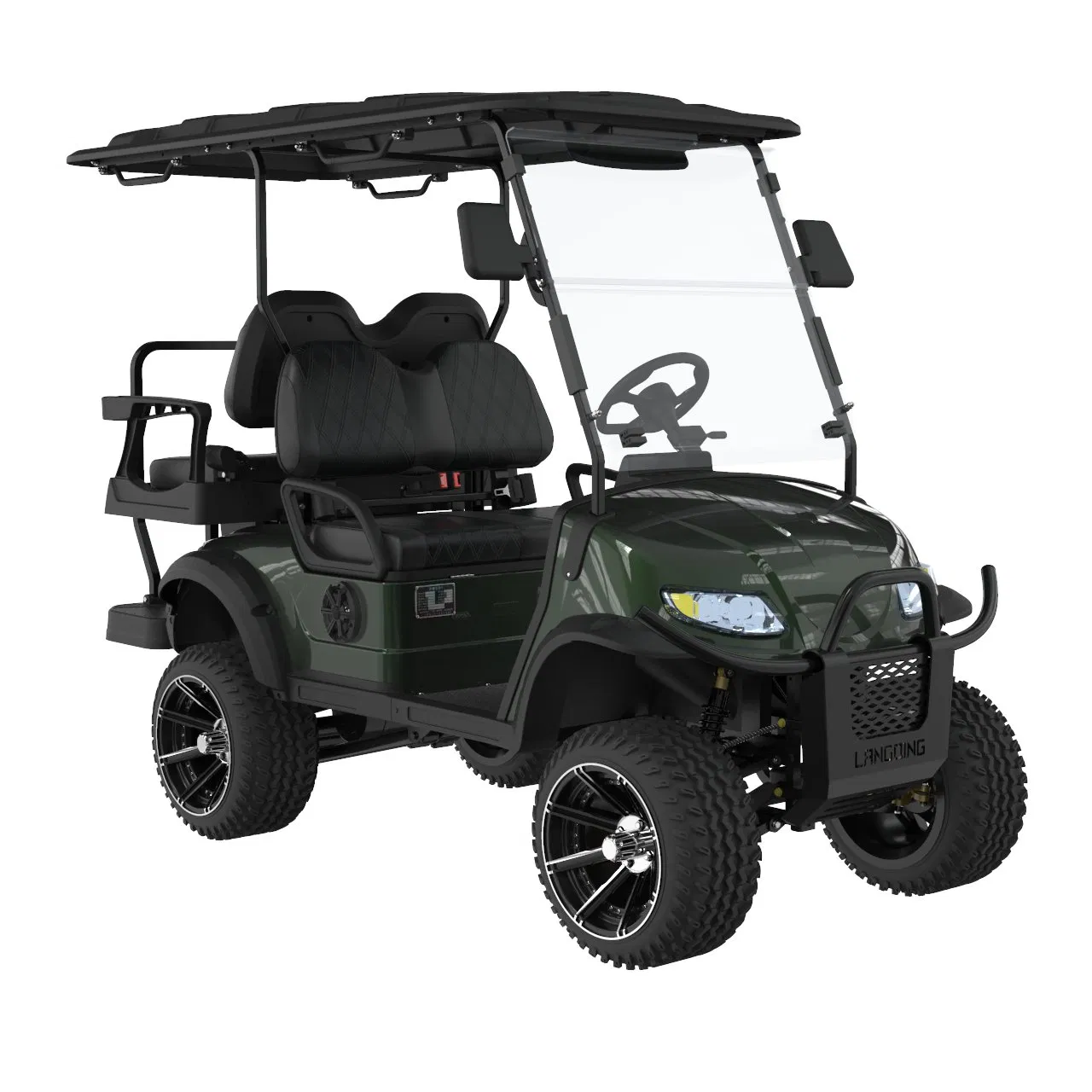 Custom 4 Seater Solar Power Lithium Batteries Folding Golf Carts Electric Golf Cart