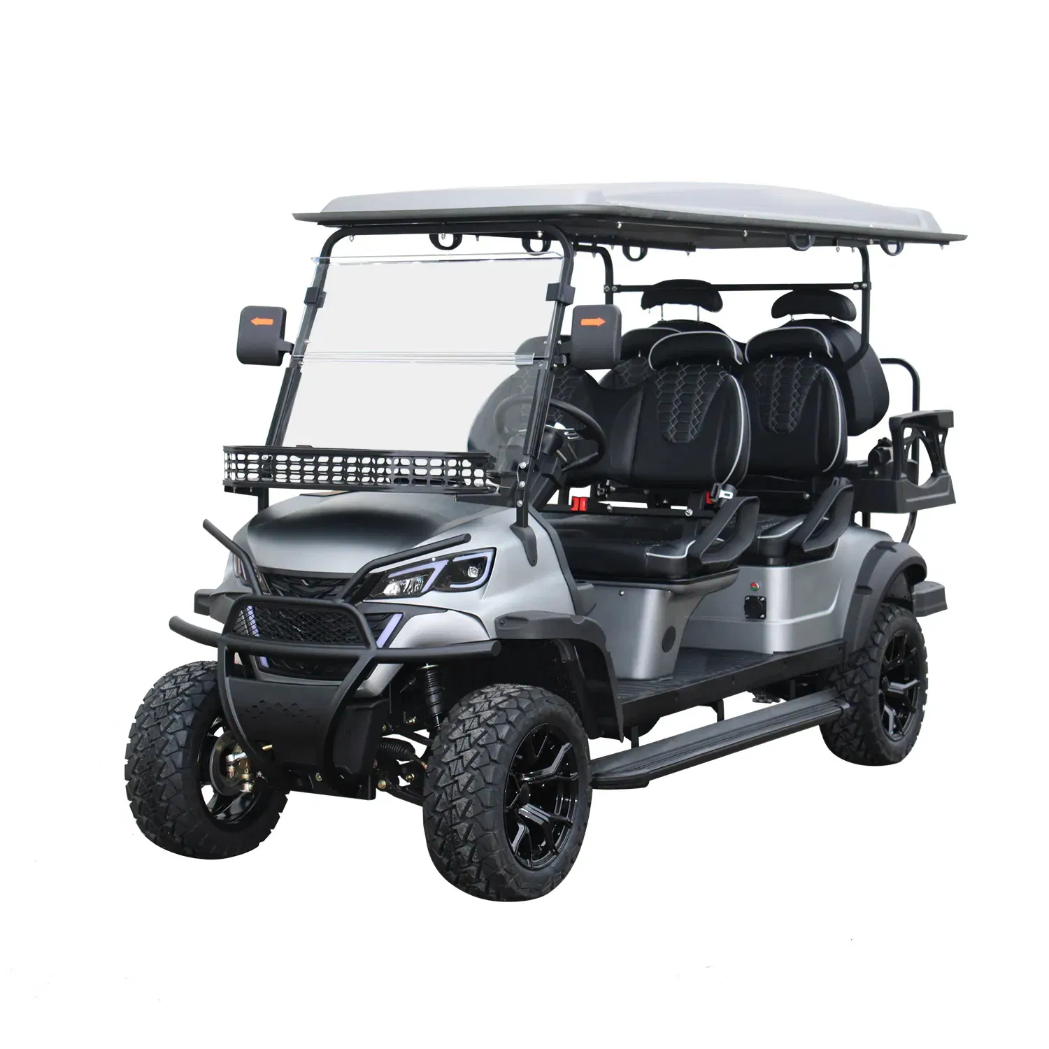Electric off Road Golf Cars Street Legal 4 Wheel Drive Electric 6 Seater Lifted Golf Cart with Lithium Battery