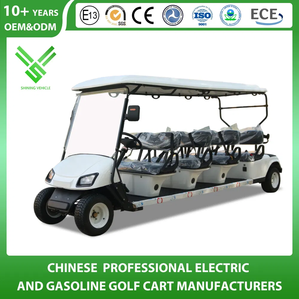 Resort Hospital OEM Utility Matte Black 8 Person Electric Vehicle Lifted Golf Carts