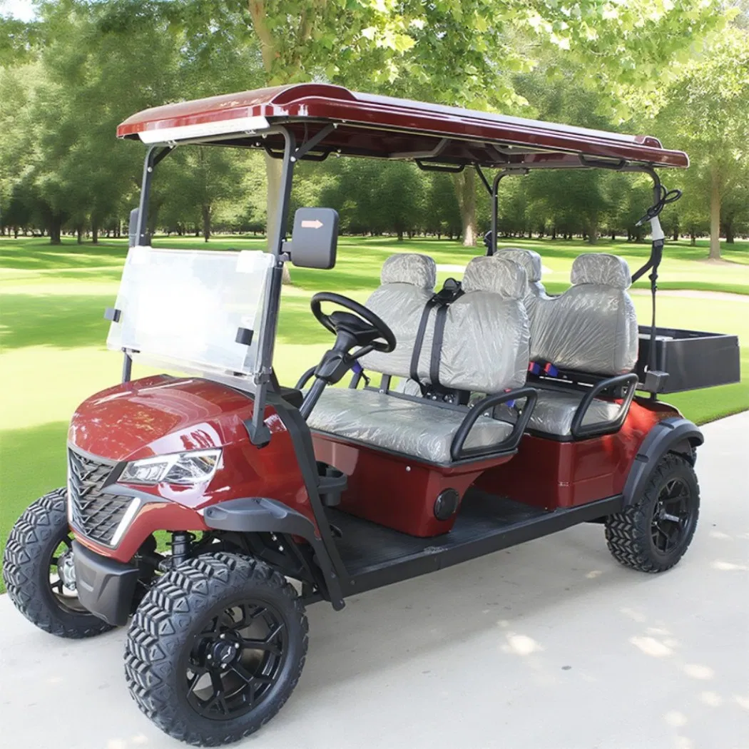 Chinese Green Advanced Golf Buggy off Road Street Legal Mini EV Golf Cart 4 Seater Pedal Pedal Charging Box Electric Used Sale