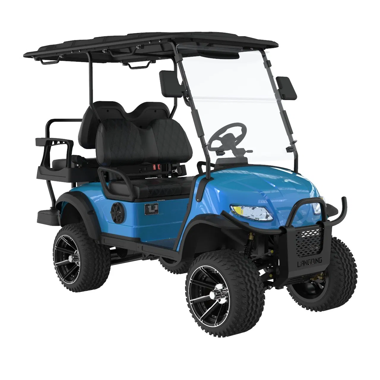 Custom 4 Seater Solar Power Lithium Batteries Folding Golf Carts Electric Golf Cart
