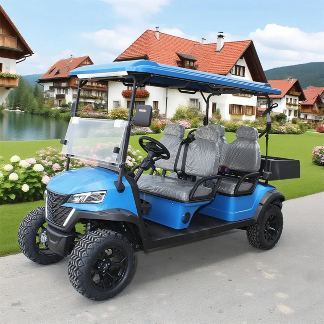 Chinese Green Advanced Golf Buggy off Road Street Legal Mini EV Golf Cart 4 Seater Pedal Pedal Charging Box Electric Used Sale