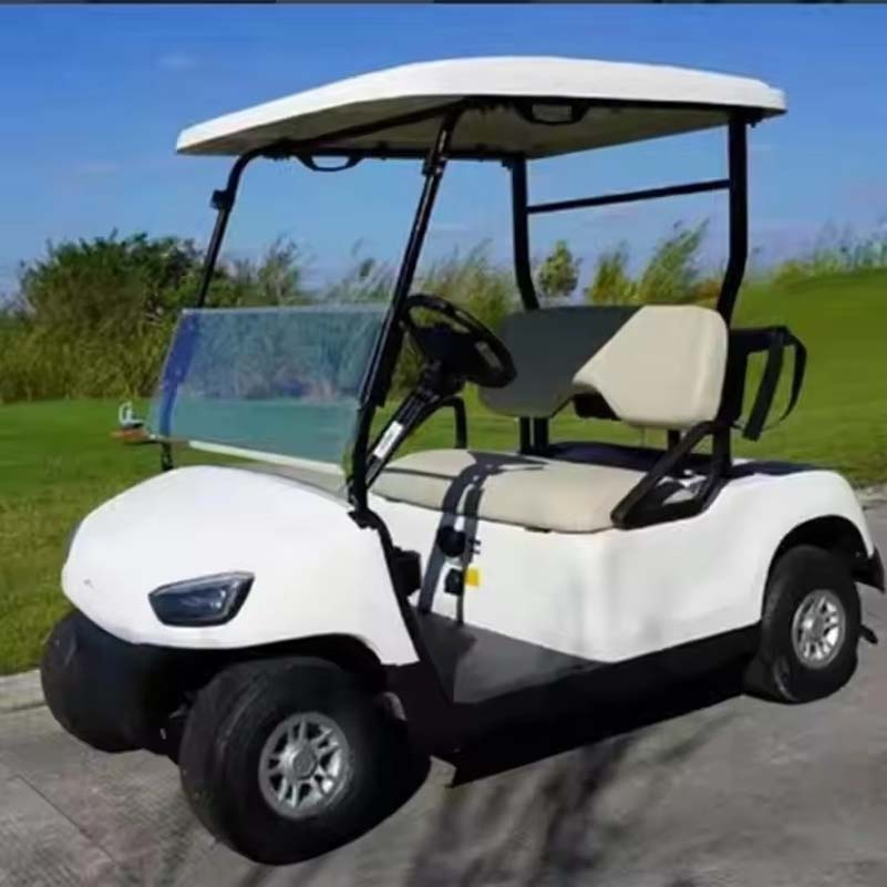 Used 4-Seater Electric Golf Cart with Leather Seats Dark Interior Acc Cruise Control Fwd Drive R15 Tire Size