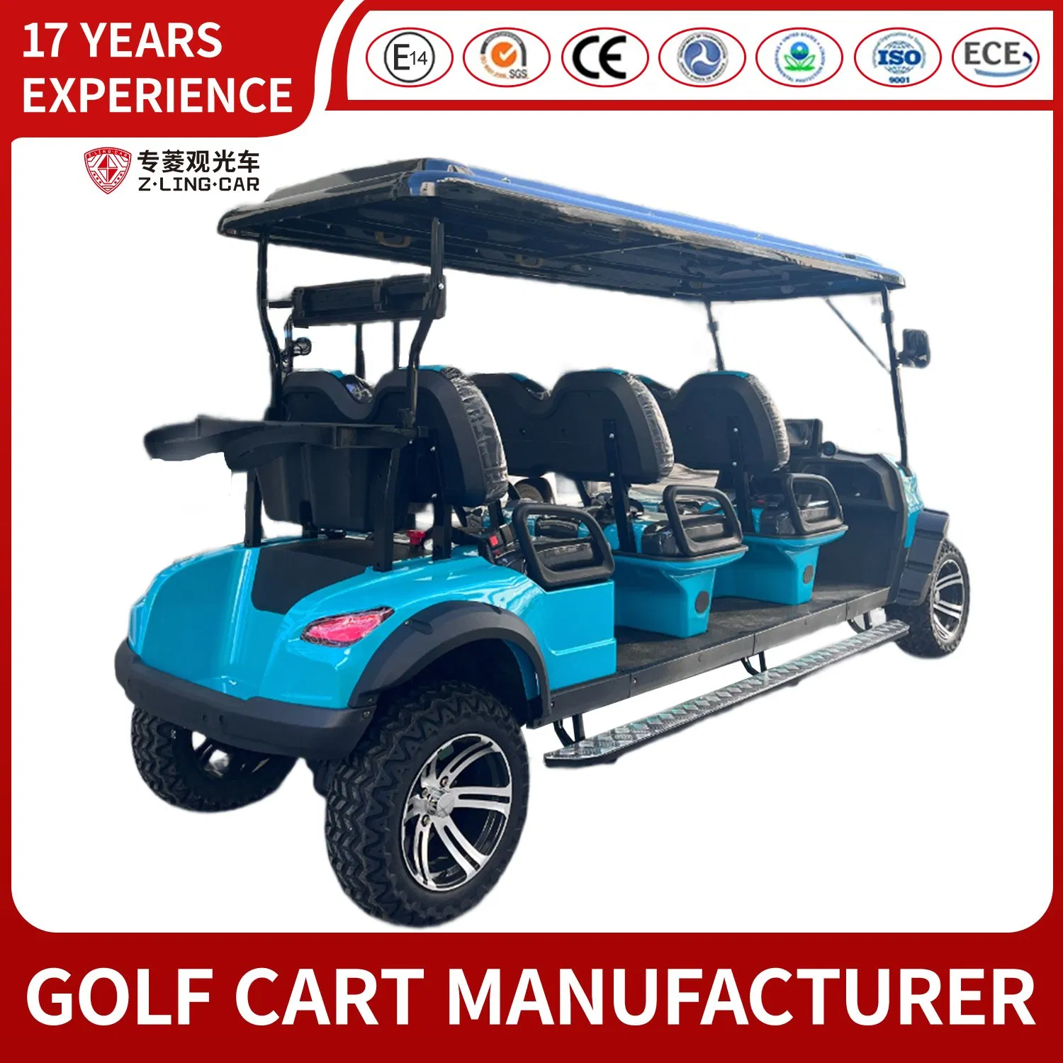 Luxury 6-Seater All-Terrain Design Electric Golf Cart with CE Certified